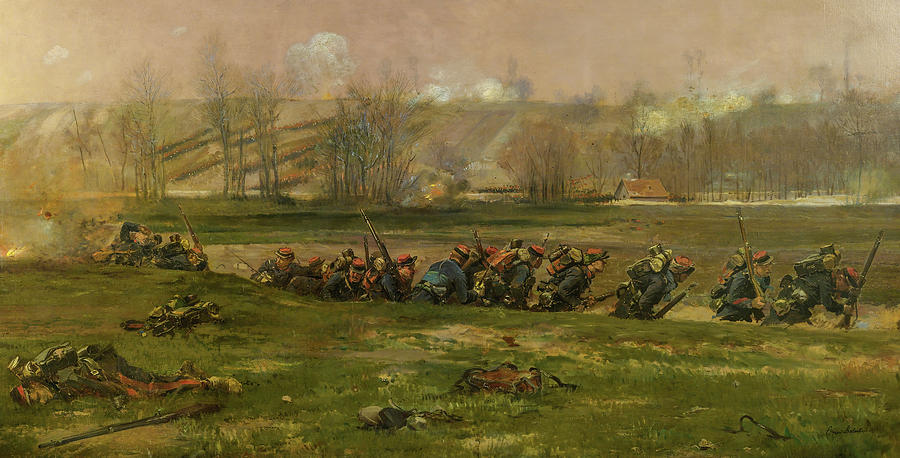 A Fragment From The Panorama Of The Battle Of Champigny, 1870 Painting 