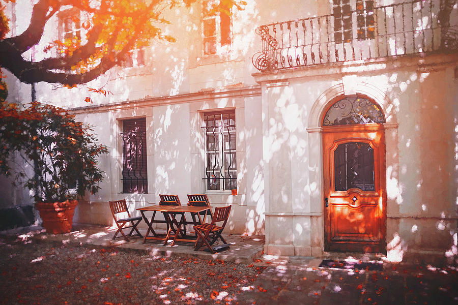 A French Courtyard Toulouse France by Carol Japp A French Courtyard Toulouse France by Carol Japp