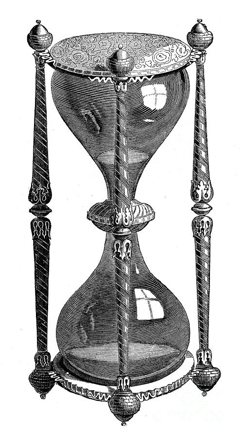 A French Hour Glass, 16th Century, 1870 Drawing by Print Collector