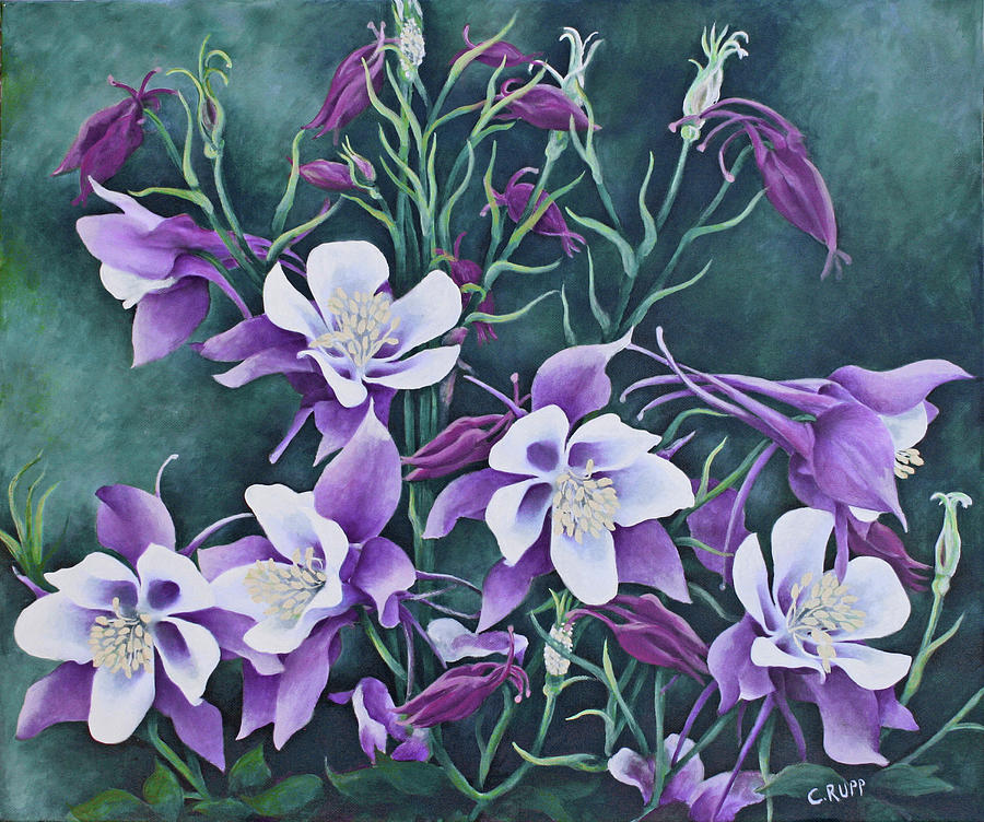 Flower Painting - A Full House by Carol J Rupp