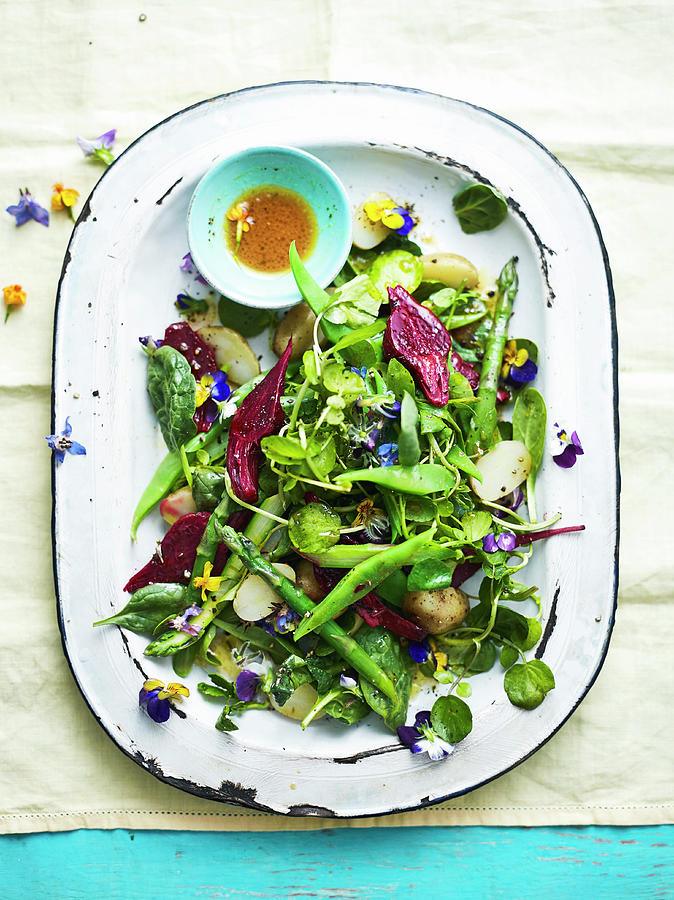 A Garden Salad With Beetroot Photograph by Dan Jones