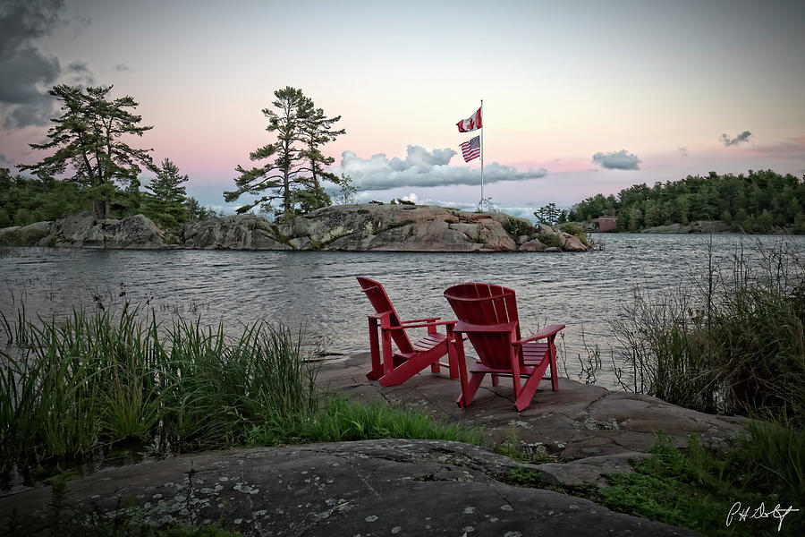 Flag Photograph - A Georgian Bay Evening by Phill Doherty