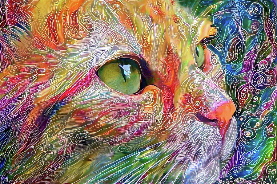A Ginger Cat Named Jelly Digital Art by Peggy Collins - Fine Art America