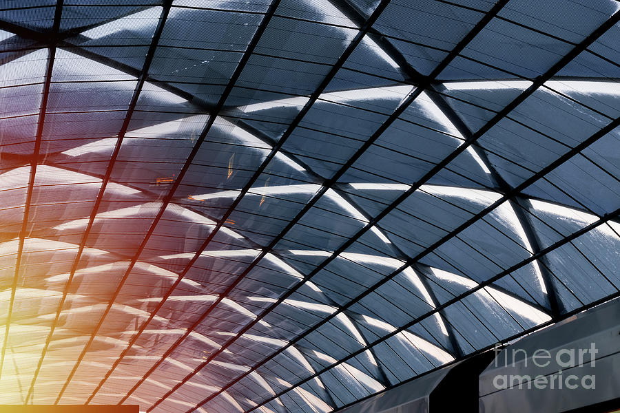 A glass roof of the subway station Photograph by Marina Usmanskaya