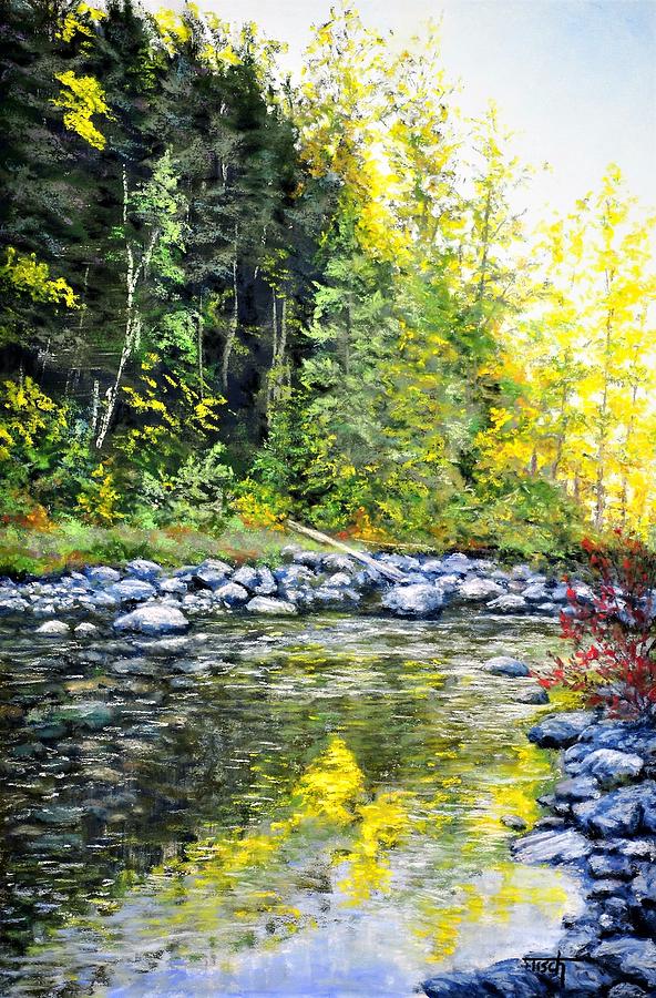 A Glimmer Of Fall Painting by Lee Tisch Bialczak - Fine Art America