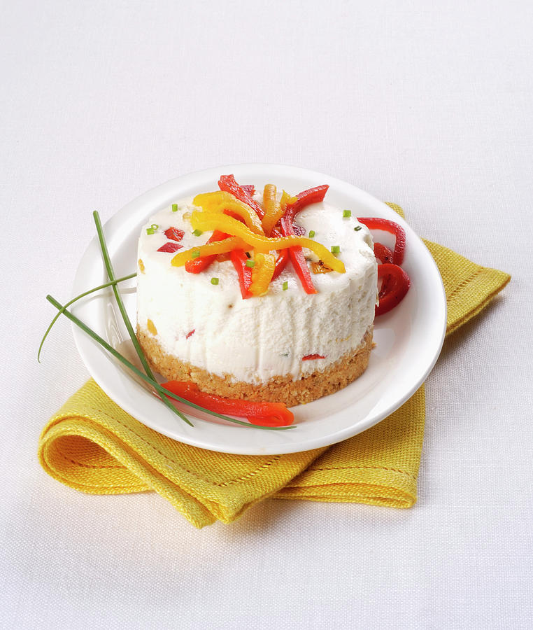 A Goats Cheese Tart With Peppers Photograph by Franco Pizzochero