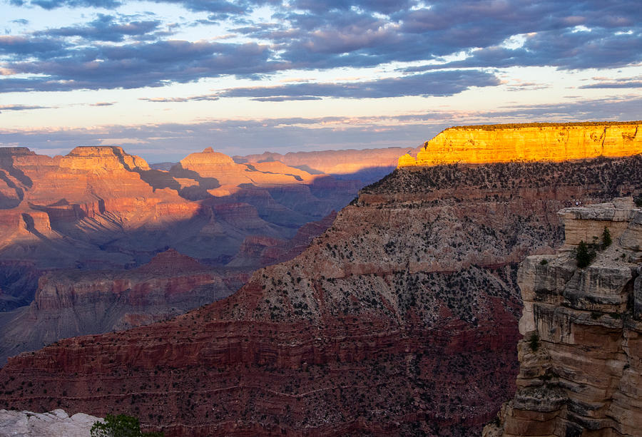 A Golden Sunset in the Grand Canyon Photograph by L Bosco