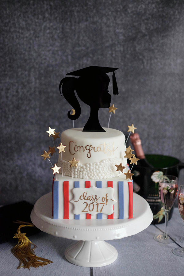 A Graduation Cake With Cinnamon And Greengages Photograph by Marions Kaffeeklatsch