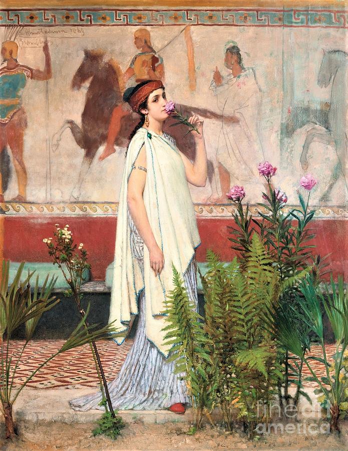 A Greek woman Painting by Thea Recuerdo