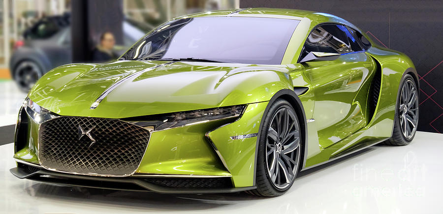 A green DS E-Tense french sport car model Photograph by Luca Lorenzelli
