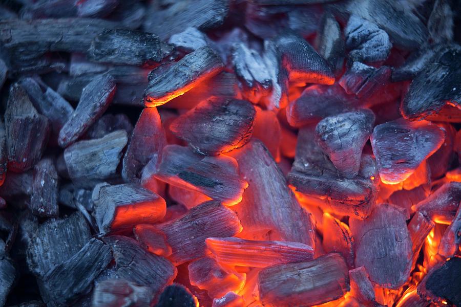 A Grilling Fire With Glowing Charcoal Photograph by Jalag / Joerg Lehmann
