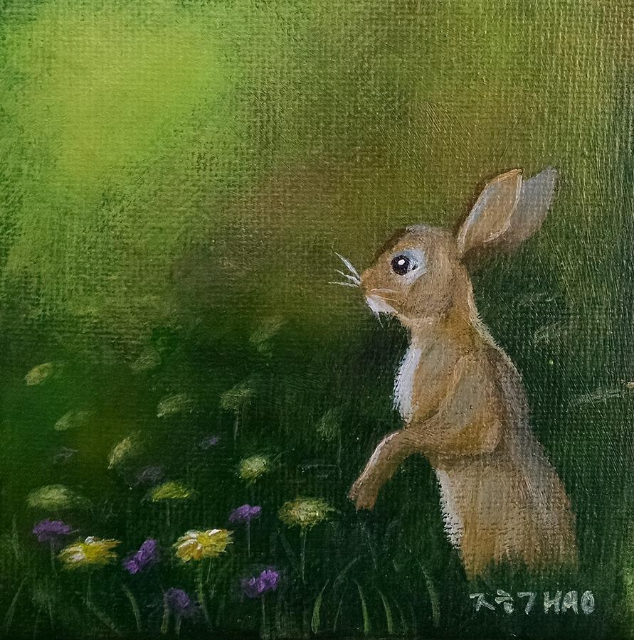 A Guest in the Backyard Painting by Helian Cornwell