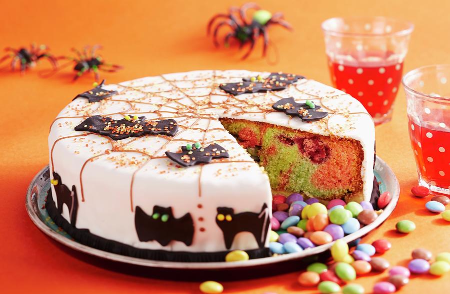 A Halloween Cake, Sliced Photograph by Teubner Foodfoto