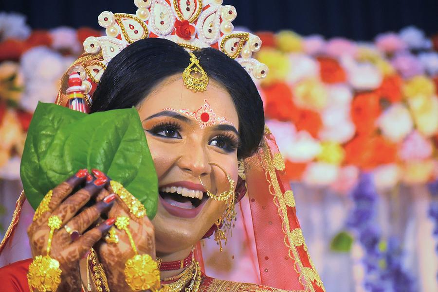 A Happy Bride Photograph by Rohini Mukhopadhyay