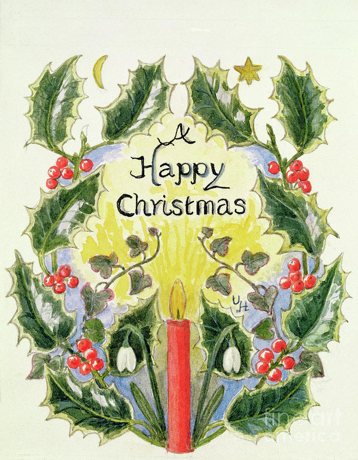 A Happy Christmas Painting by Ursula Hodgson