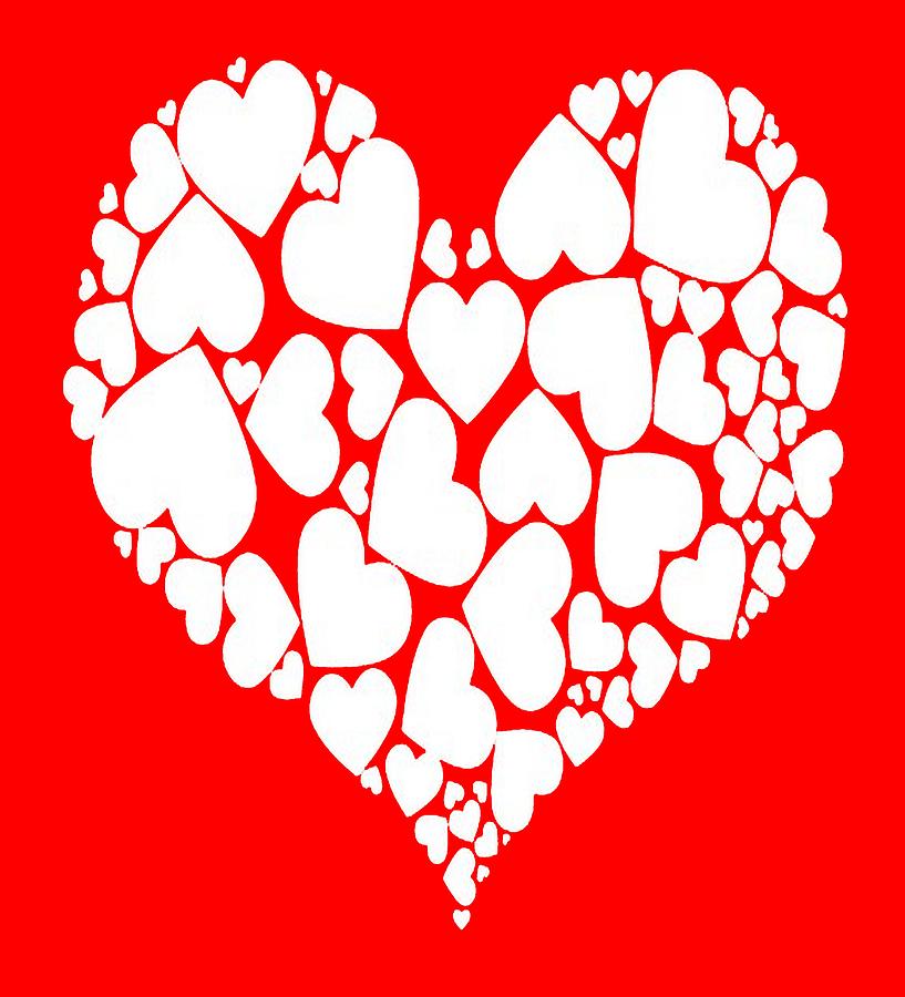 A Heart Full of Love Romantic Pattern Digital Art by Taiche Acrylic Art