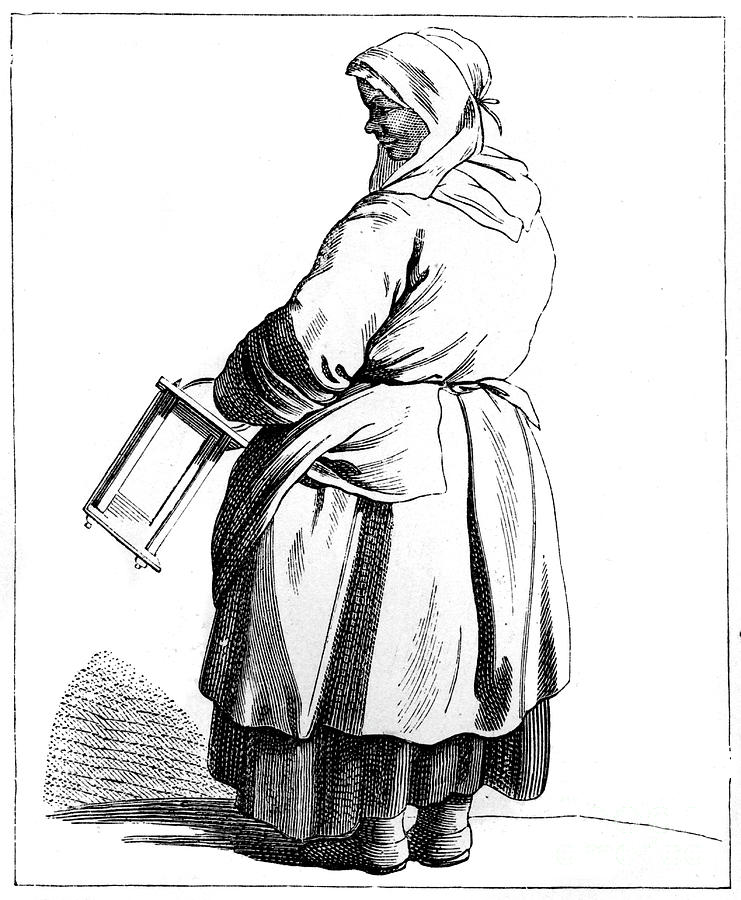 A Higgler, 1737-1742.artist Bouchardon Drawing by Print Collector