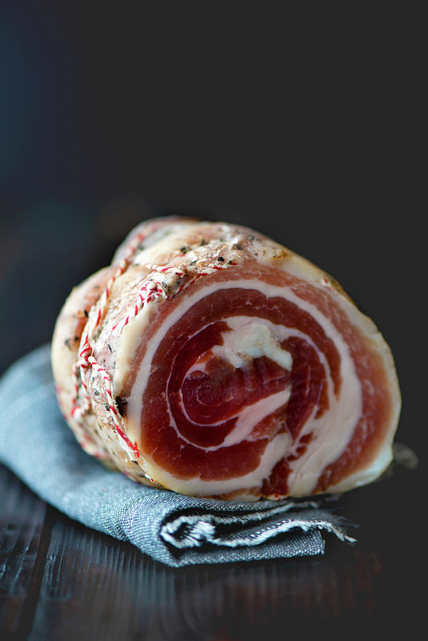 A Home Cured Rolled Italian Style Pancetta Photograph by Jamie Watson