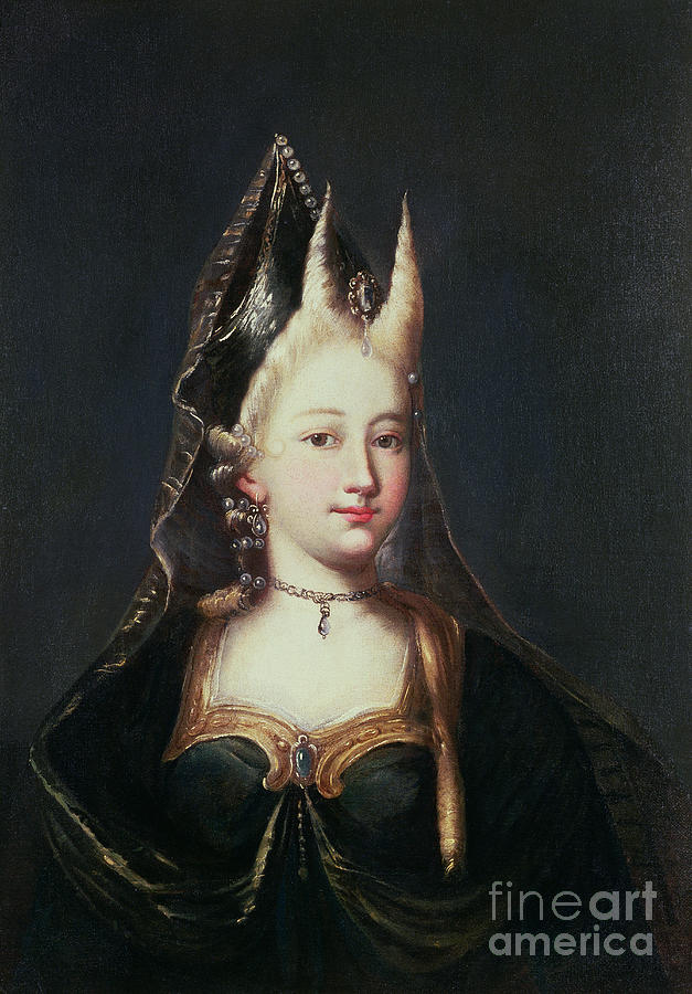 A Horned Witch Painting by French School