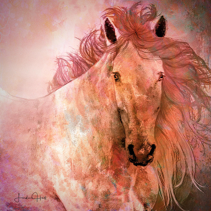 Horse Digital Art - A Horse of a Different Color by Linda Lee Hall