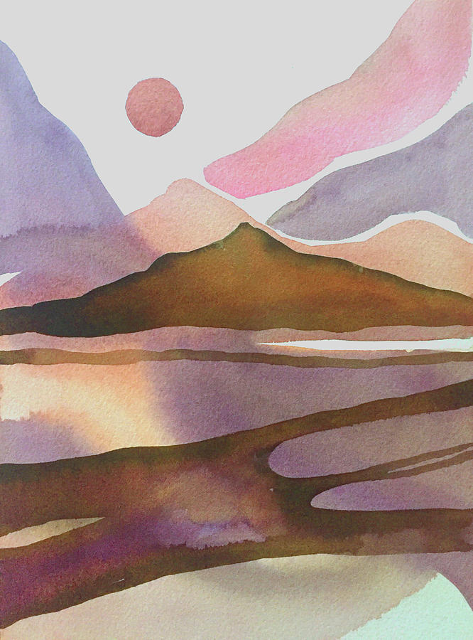 Desert Painting - Hot Desert Day by Luisa Millicent