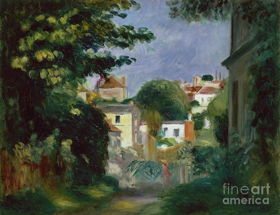 A House And Person Among The Trees By Renoir Painting by Pierre Auguste Renoir