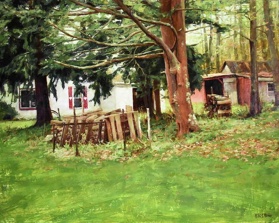 A House in the Country #11 Painting by Bibi Snelderwaard Brion