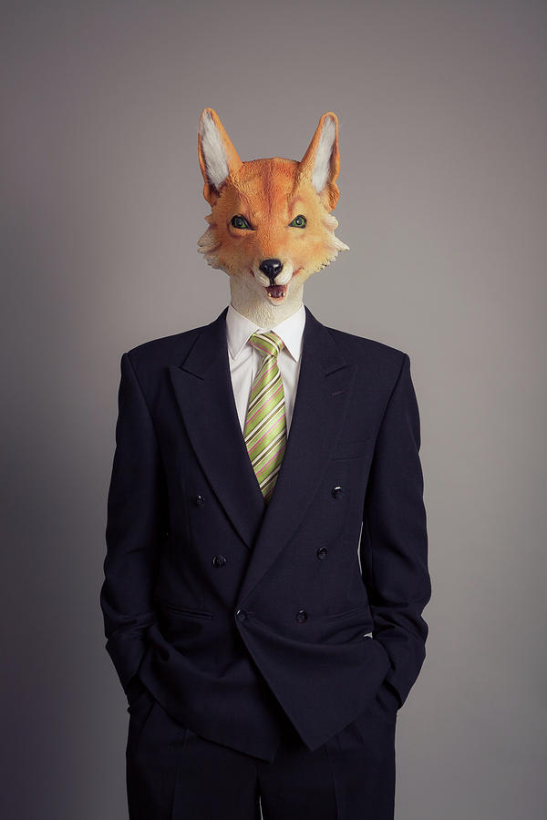 A Human Figure With A Fox Head Wearing Photograph by Trevor Williams