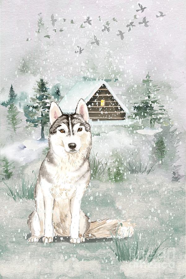 A Winters Tail Painting by John Edwards