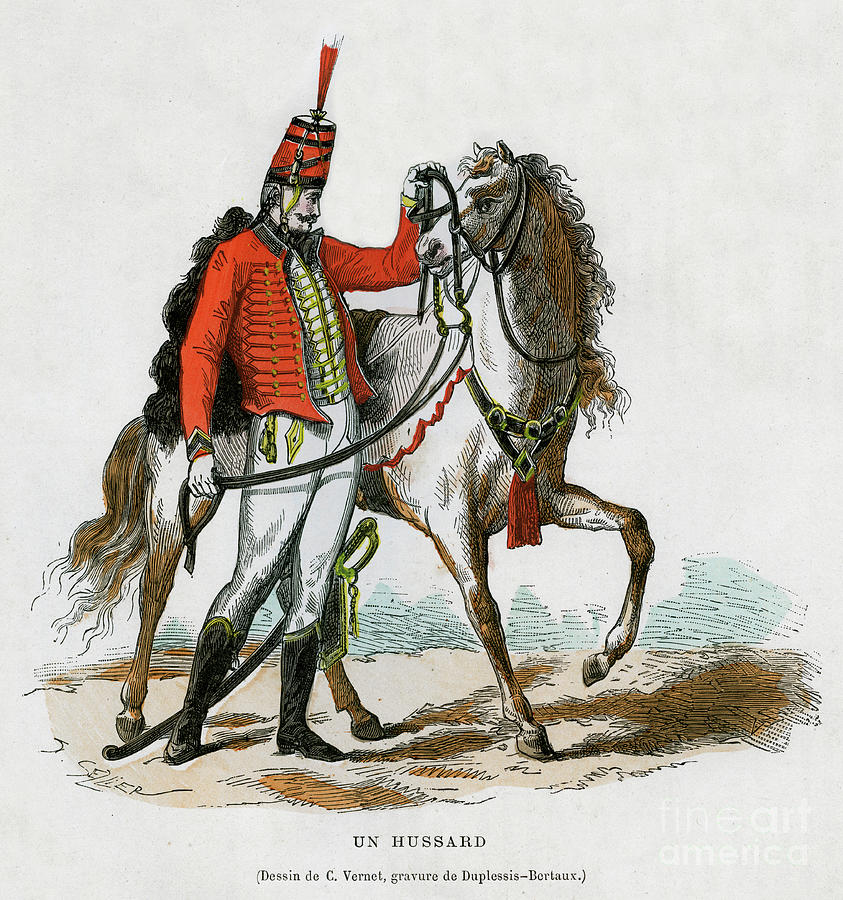 A Hussar, Early 19th Century 1882-1884 Drawing by Print Collector