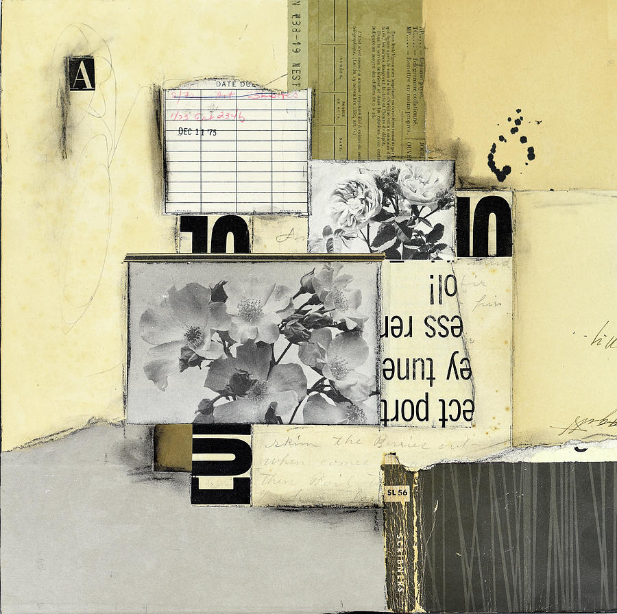 Typography Mixed Media - A is for... by Leslie Rottner