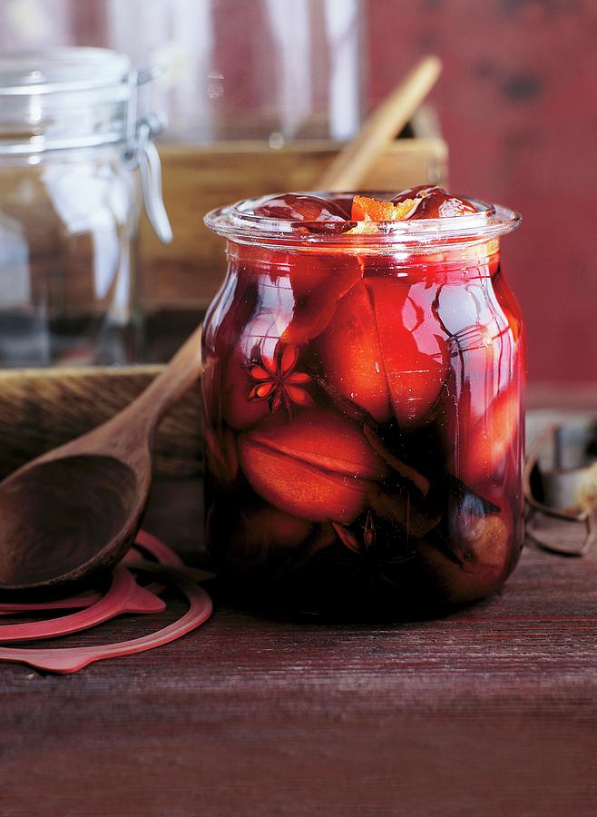 A Jar Of Damsons Preserved In Port Wine Photograph by Jalag / Peter Garten