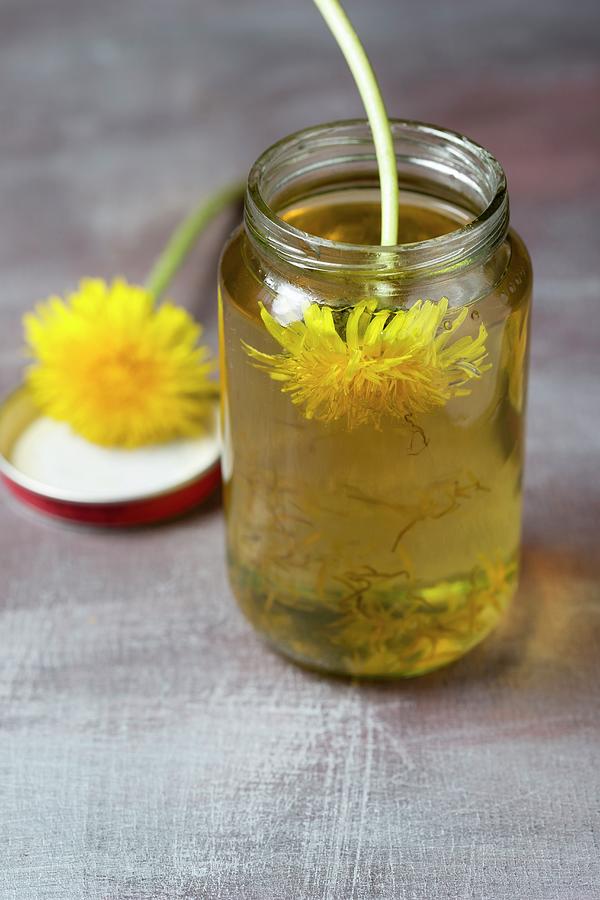 A Jar Of Dandelion Honey Photograph by Mandy Reschke