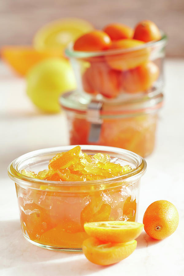 A Jar Of Exotic Kumquat Jam Photograph by Teubner Foodfoto