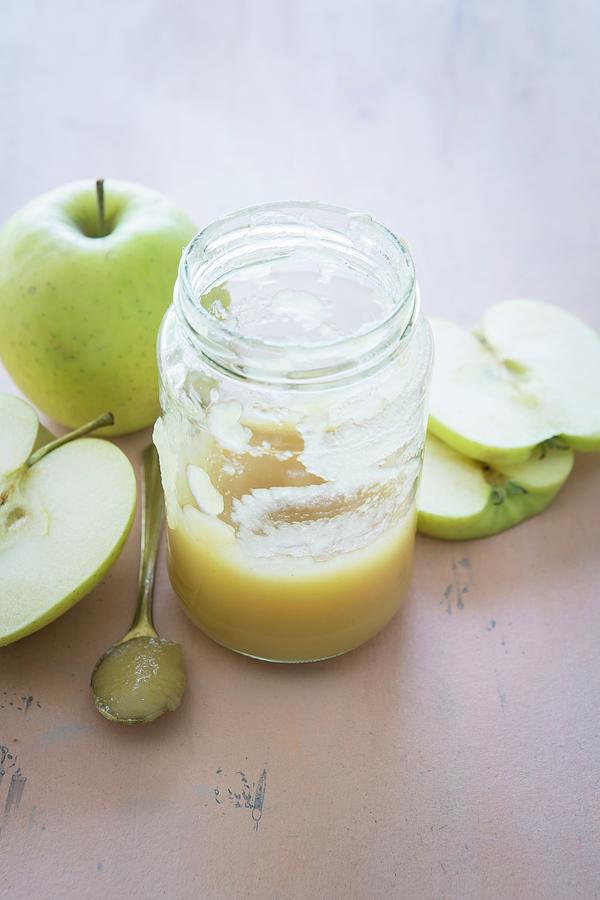 A Jar Of Fresh Apple Sauce Photograph by Great Stock!