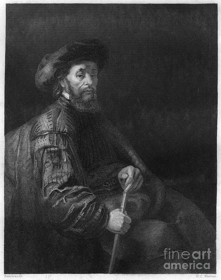 A Jewish Merchant, Mid 19th Drawing by Print Collector