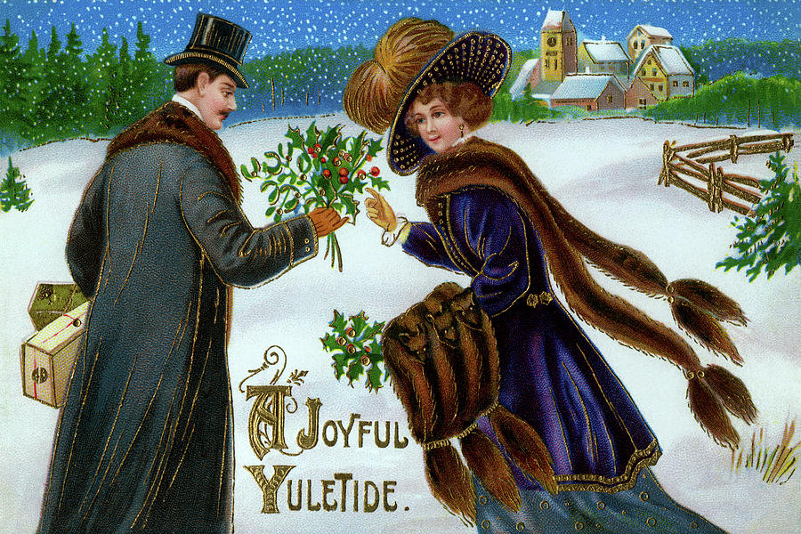 A Joyful Yuletide Painting by Unknown