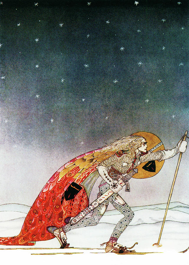 King Painting - A King Who Goes To Find A Wolf That Has Returned To A White Country by Kay Nielsen King Painting - A King Who Goes To Find A Wolf That Has Returned To A White Country by Kay Nielsen