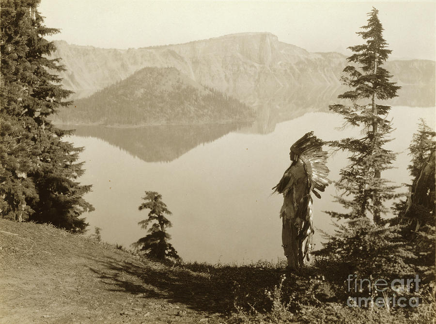 A Klamath Chief, 1923 Photo Photograph by Edward Sheriff Curtis