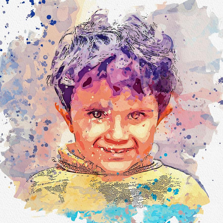 A Kurdish Boy watercolor by Ahmet Asar Painting by Celestial Images ...