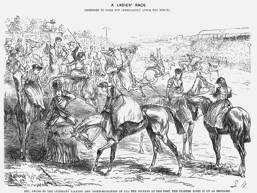 A Ladies Race, 1872. Artist Joseph Swain Drawing by Print Collector