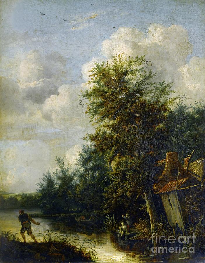 A Landscape, C.1650 Painting by Cornelius Decker