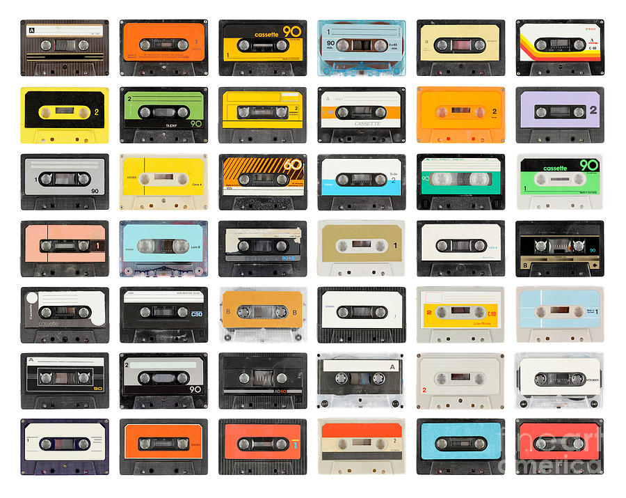 Play Photograph - A Large Collection Of Retro Cassette by Dubassy Play Photograph - A Large Collection Of Retro Cassette by Dubassy