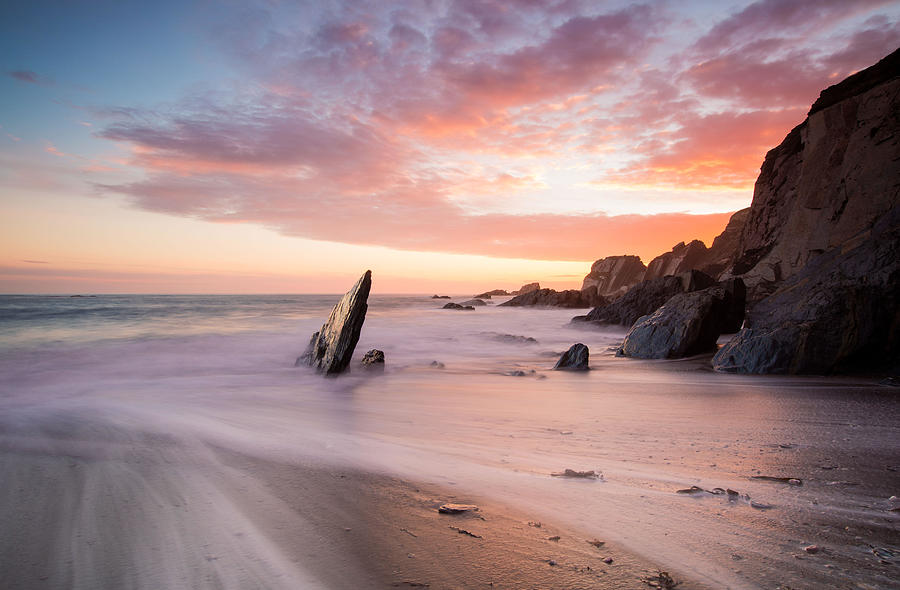 A Late Evening Sunset At Ayrmer Cove Photograph by Swimstones - Fine ...