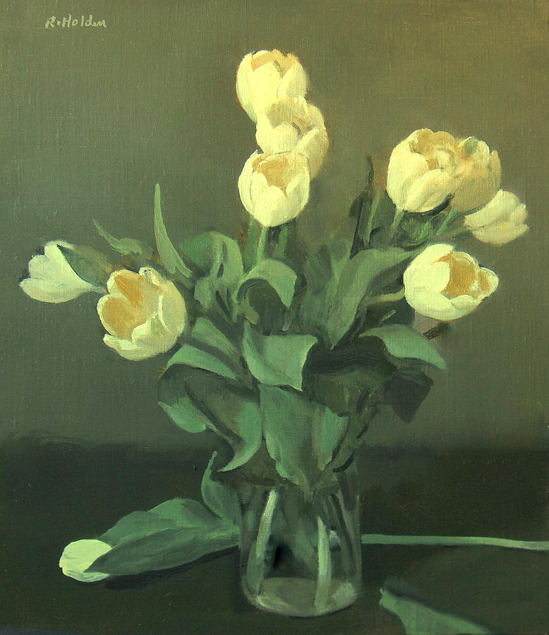 A Leafy Bouquet of Tulips Painting by Robert Holden - Fine Art America