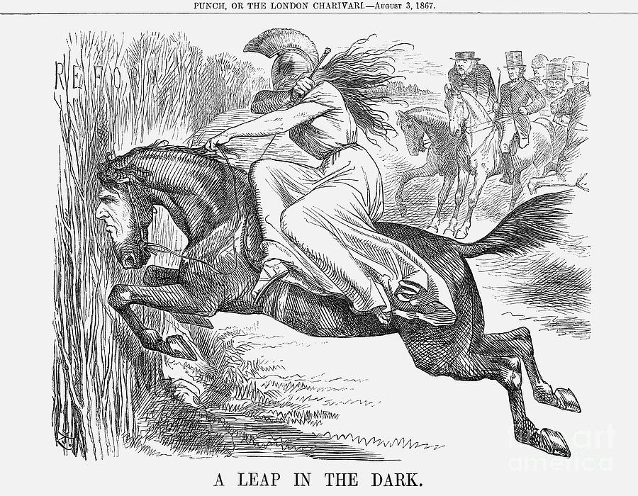 A Leap In The Dark, 1867. Artist John Drawing by Print Collector