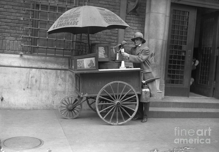 A Lemonade And Hot Dog Vendor Photograph by Bettmann A Lemonade And Hot Dog Vendor Photograph by Bettmann