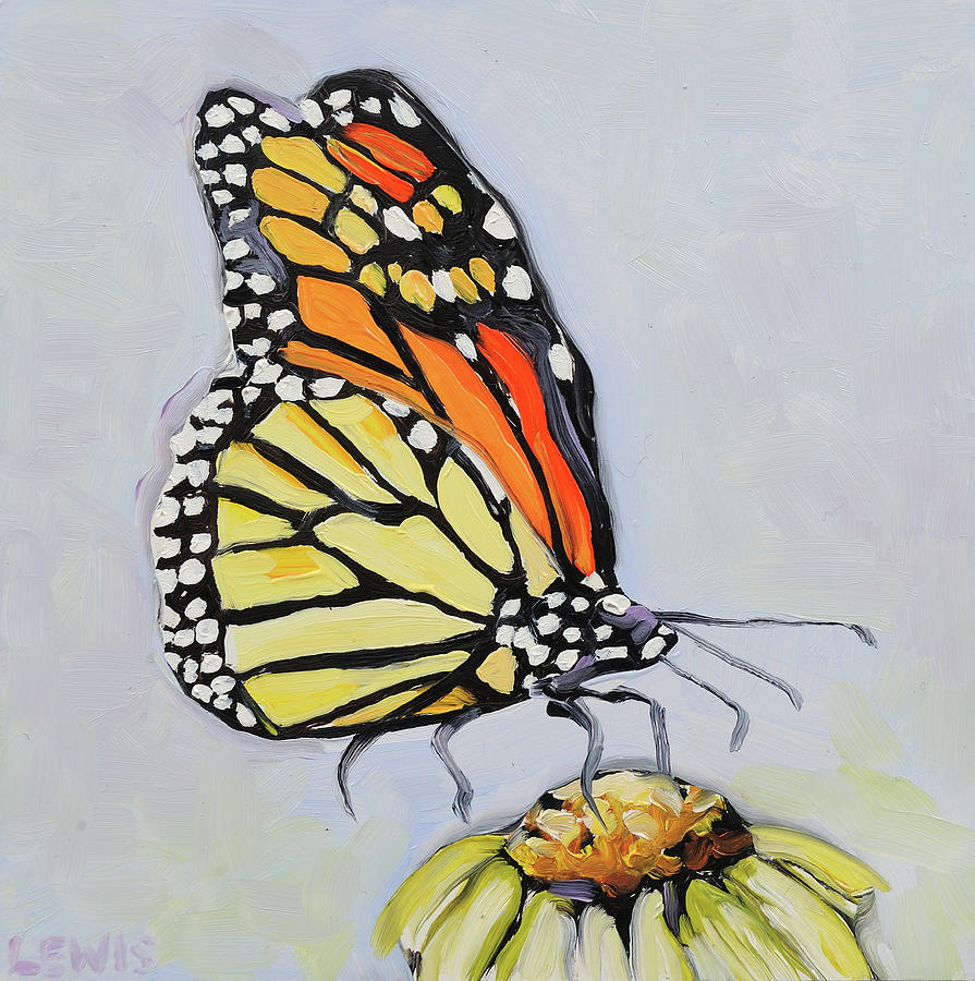 Butterfly Painting - A Light Moment by Anne Lewis Butterfly Painting - A Light Moment by Anne Lewis