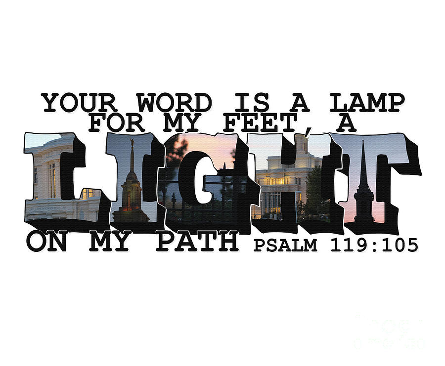 A Light on My Path Psalm 119 105 Big Letter Photograph by Colleen Cornelius