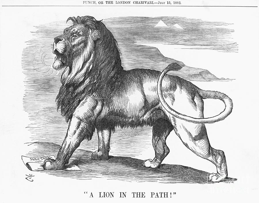 A Lion In The Path, 1882. Artist Joseph Drawing by Print Collector